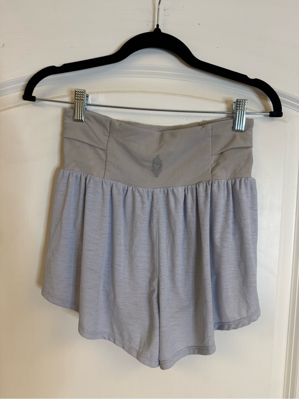 FP Movement Free People Gray Layered Running Shorts XS Zip Pocket